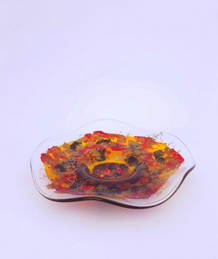 plate hand painted autumn design